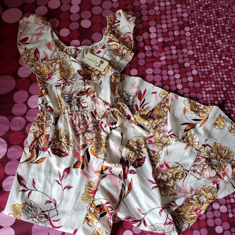 Indulge Ruffled Wrap Style Dress